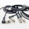 M12 Connector Cable with Pannel Mount Connector ,PG9 Back Fastened Solder Wire Pins, 2 Ct