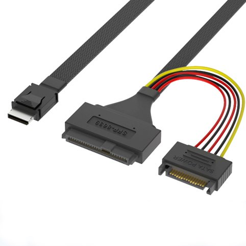 Oculink SFF8611 TO MINI SAS SFF8639 + POWER 15P
