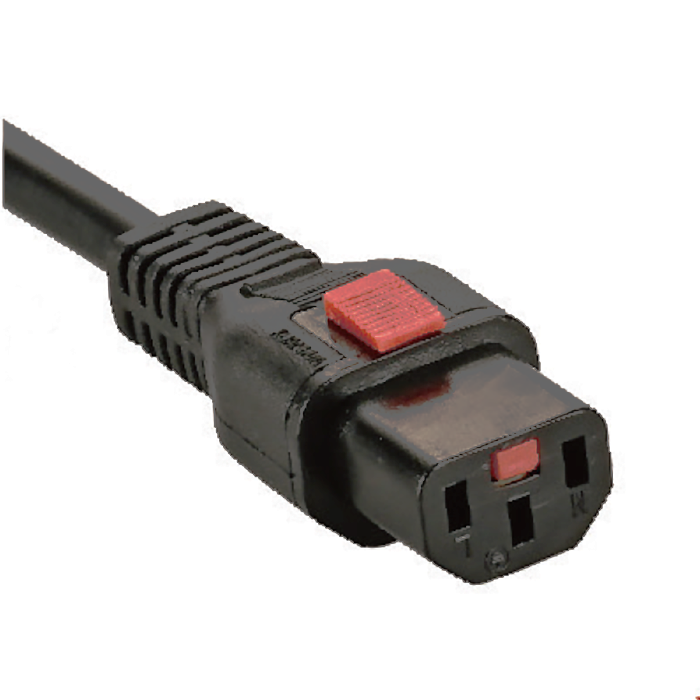 IEC C13 Connector with Lock Power Cord