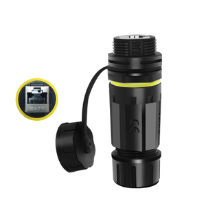 M23 CAT7 Shielded waterproof Connector for network panel mounted 