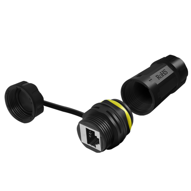M23 CAT7 Shielded waterproof Connector for network panel mounted 