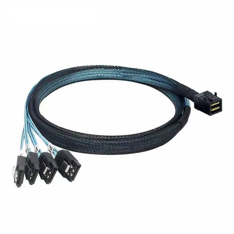 MiniSAS SFF8643 TO 4*SATA 7P Cable (w/Spring Latch)