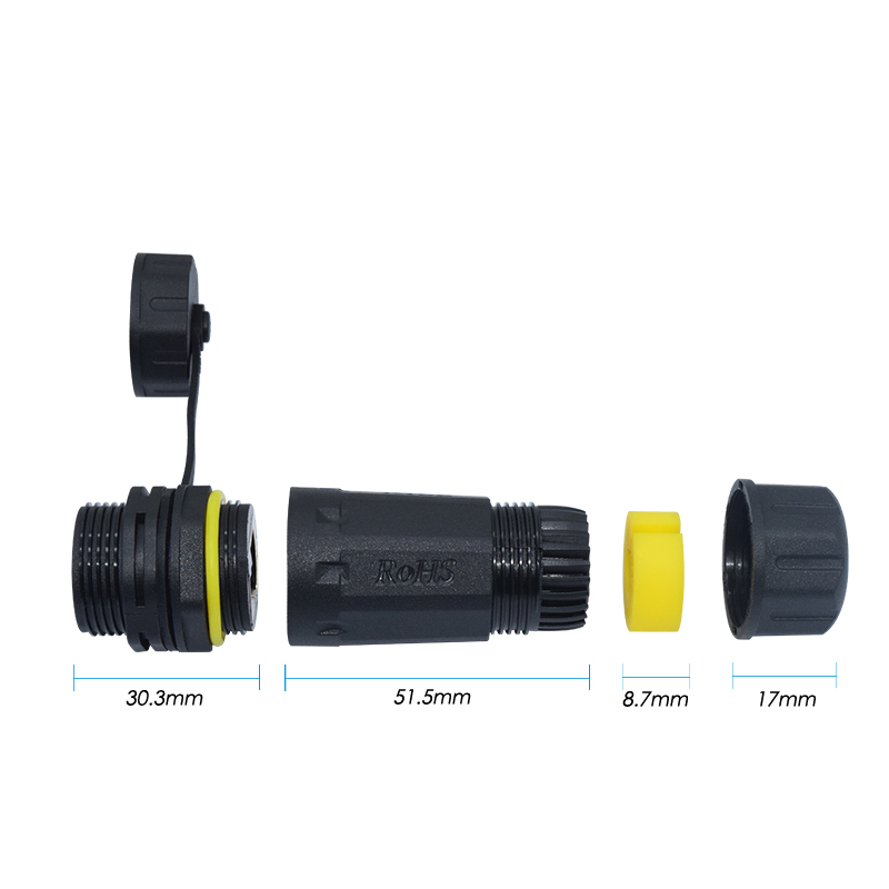 M23 CAT7 Shielded waterproof Connector for network panel mounted 