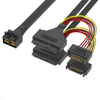 MiniSAS (SFF8643 8i) TO MiniSAS 2*(SFF8639)+15P 