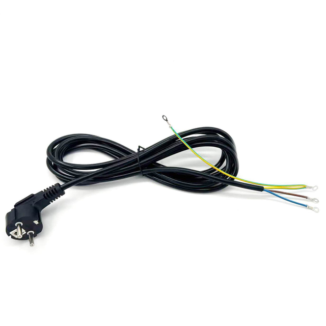Schuko R/A to Ring Terminal Power Cord 
