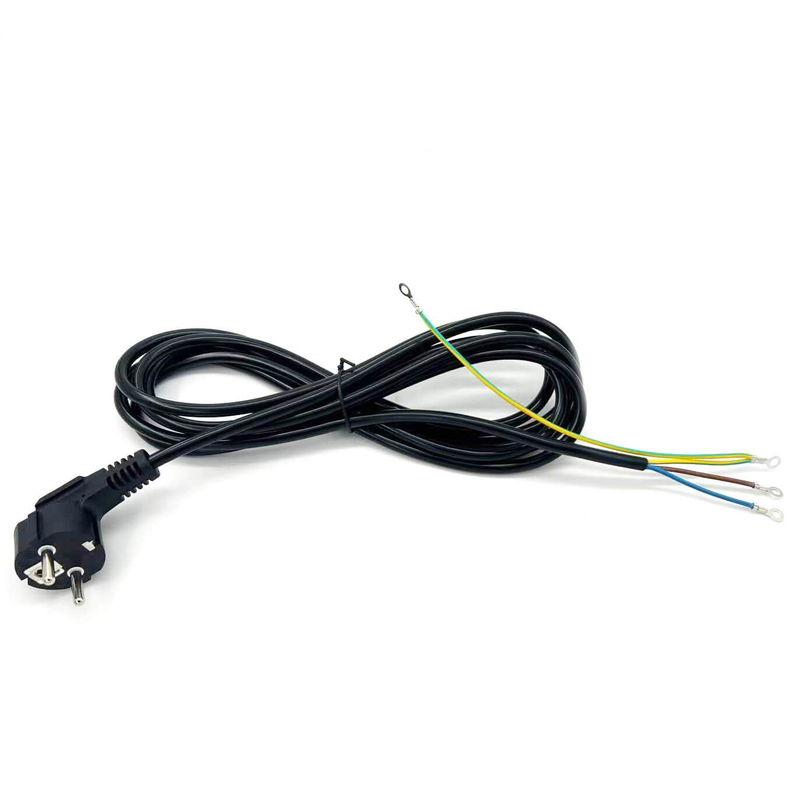 Schuko R/A to Ring Terminal Power Cord 