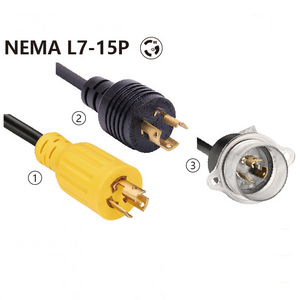 3-Conductor-Locking Cord L7-15P 15A 277V/AC