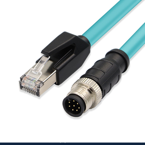 M12 Code A 8PIN To RJ45 Industrial Dragchain Cable