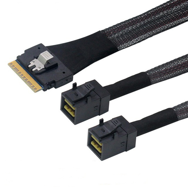 SFF8654 8i to SFF8643 4i SlimSAS Converter Cable 12Gbps