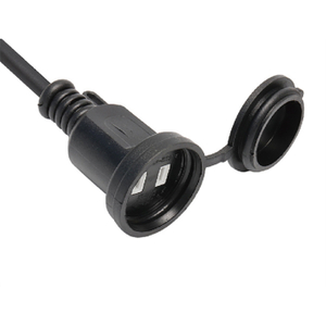  Japnese 3 Poles Female Socket Power Cord with Cover 125V