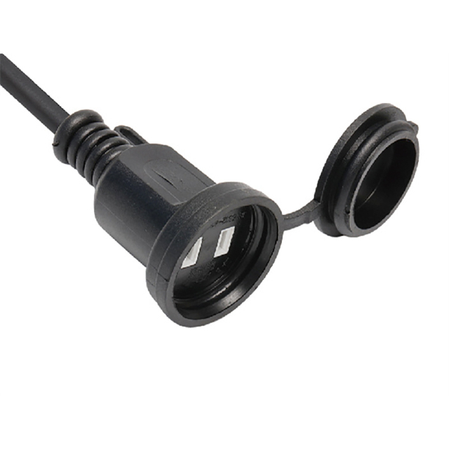  Japnese 3 Poles Female Socket Power Cord with Cover 125V