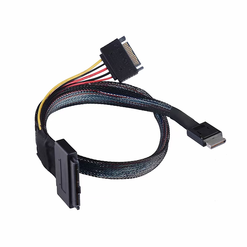 Oculink SFF8611 TO MINI SAS SFF8639 + POWER 15P