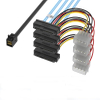 MiniSAS (SFF8643) TO 4*SAS29PIN (SFF8482)+POWER