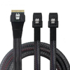 SlimSAS SFF8654 TO 2*Mini SAS SFF8087 Cable