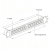 1U 24 Port Keystone Empty Patch Panel 19 Inch Rack Mount Unloaded Patch Panel