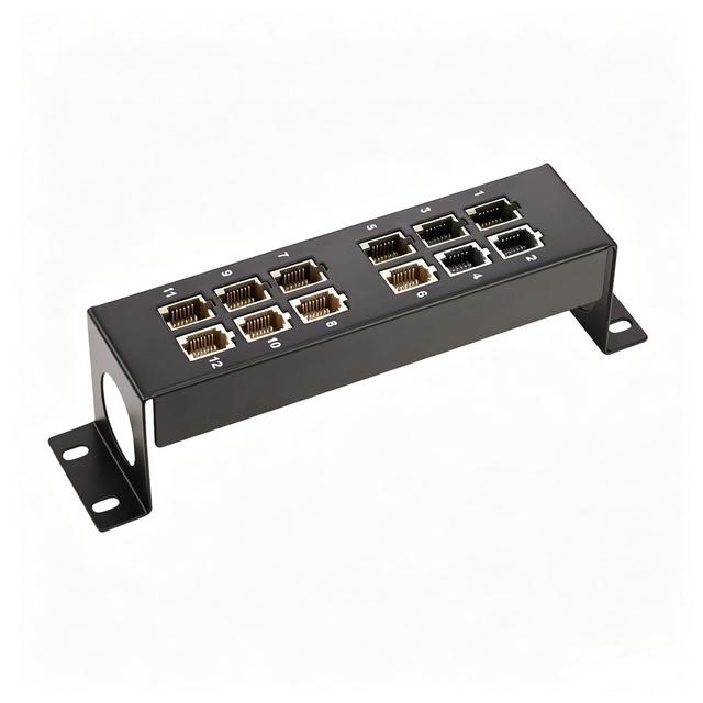 12 Port Wall Mount Keystone Patch Panel Bracket, 10 Inch Empty Keystone Frame