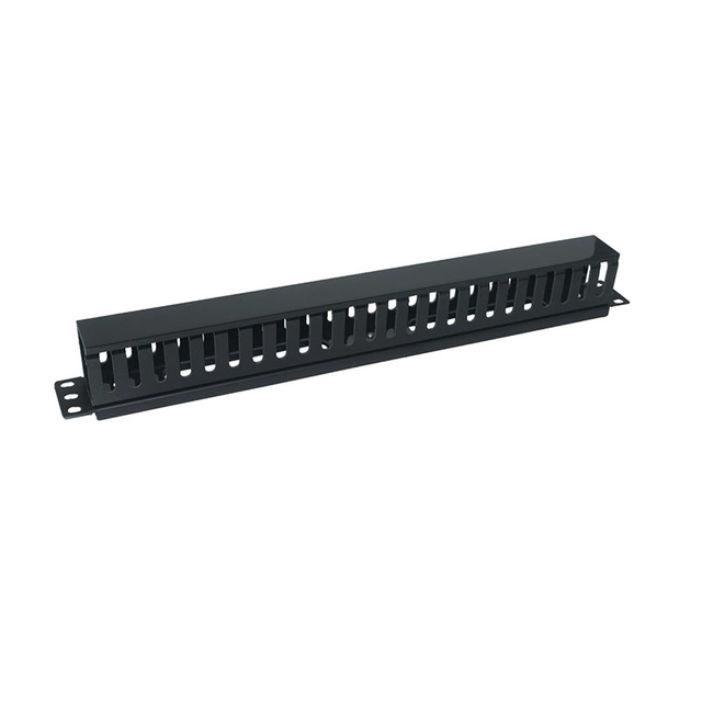 1U 24 Slots Cable Management Panel 19 Inch Rack Mount Cable Organizer