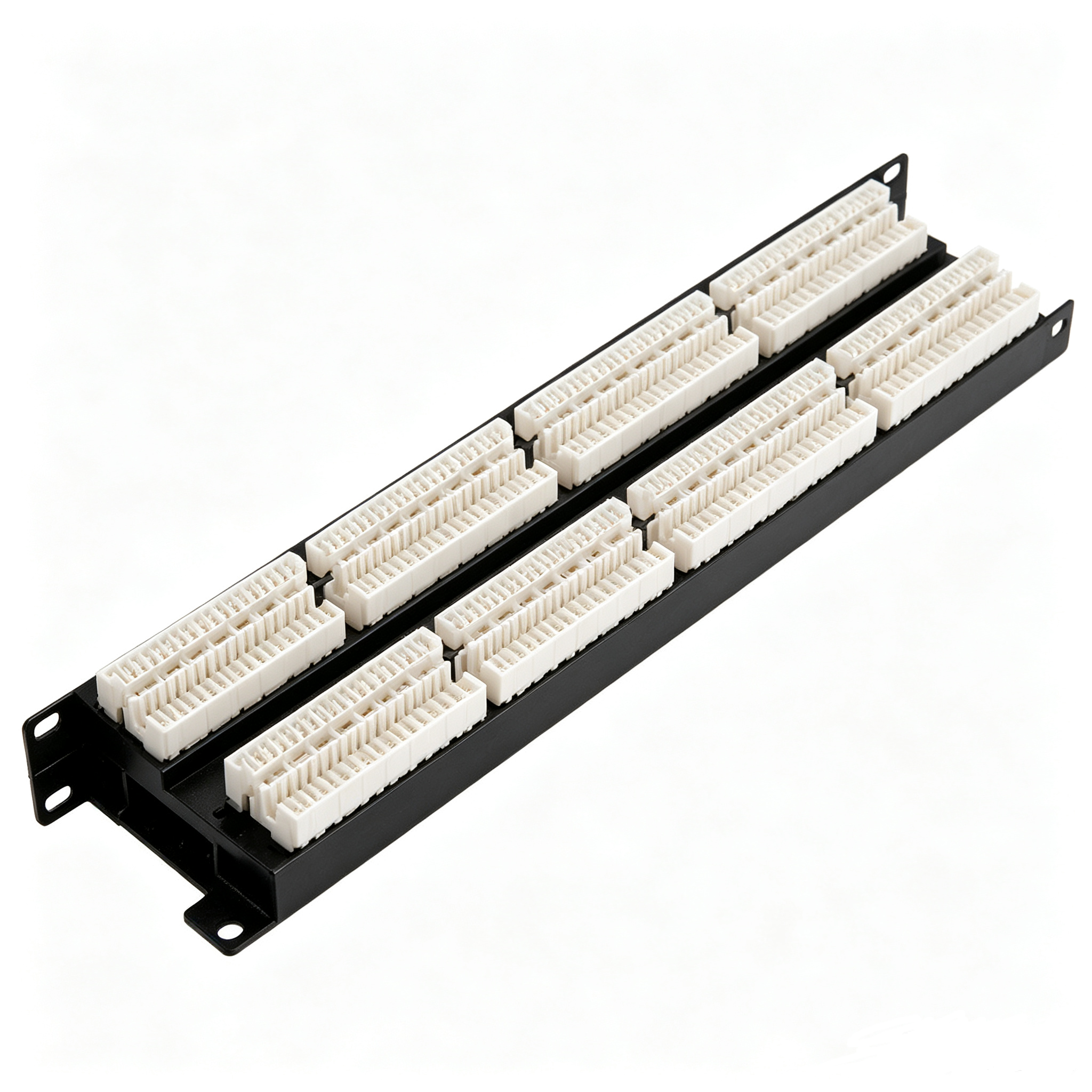 24 Port Cat6 Patch Panel 19 Inch 1U Rack Mount Network Patch Panel