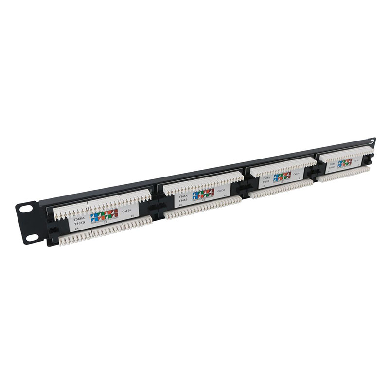 48 Port CAT6 UTP Patch Panel 1U 19 Inch Rack Mount RJ45 Network Patch Panel