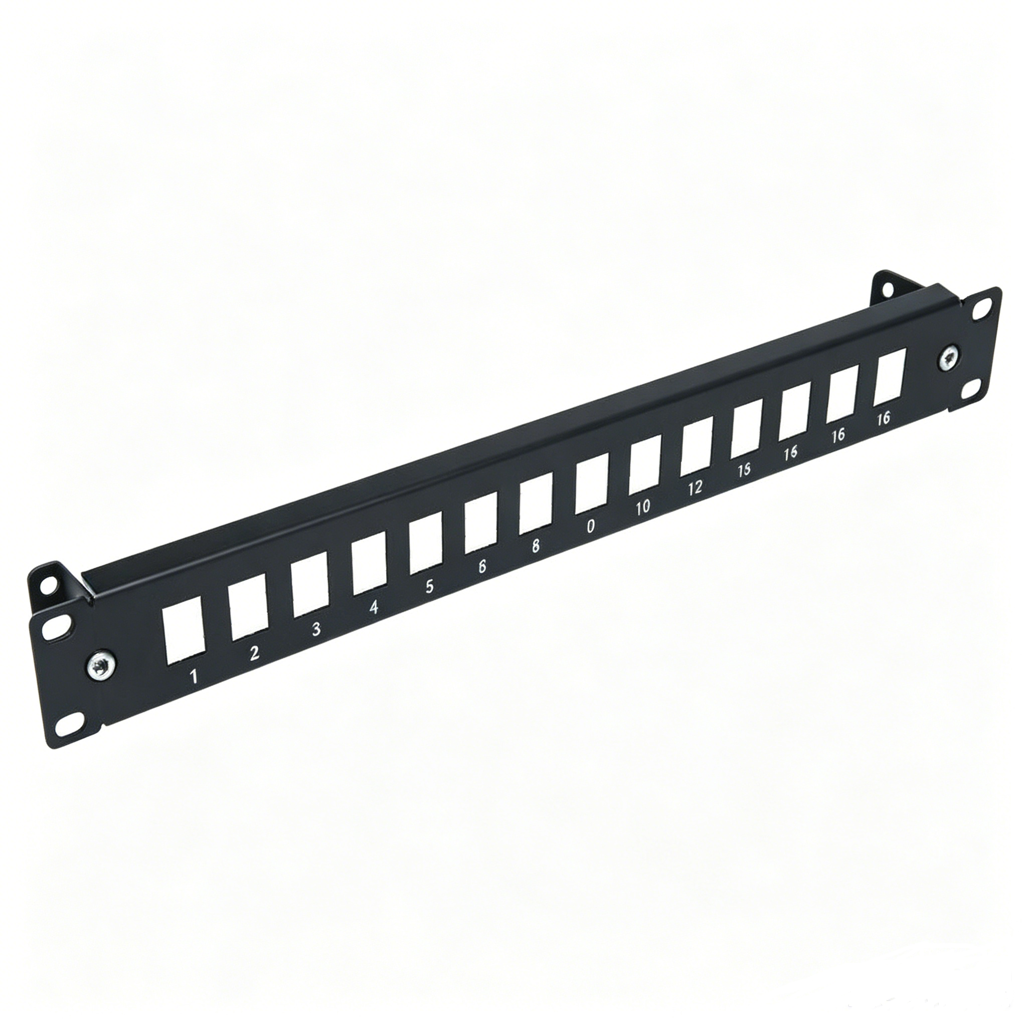 16 Port 1U Blank Modular Patch Panel 19 Inch Rack Mount Empty Patch Panel
