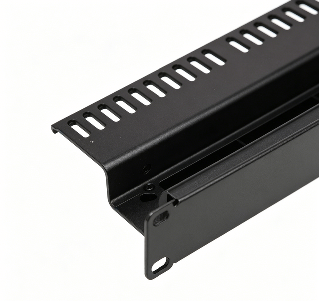 12 Port Empty Keystone Patch Panel 1U 19 Inch Rack Mount With Cable Management Bar