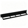 24 Port Cat6 RJ45 Patch Panel 19 Inch 1U Rack Mount Ethernet Network Patch Panel With Cable Support Bracket