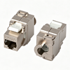 Cat6a Shielded Tool-Free Keystone Jack, Aluminum Alloy RJ45 Ethernet Module