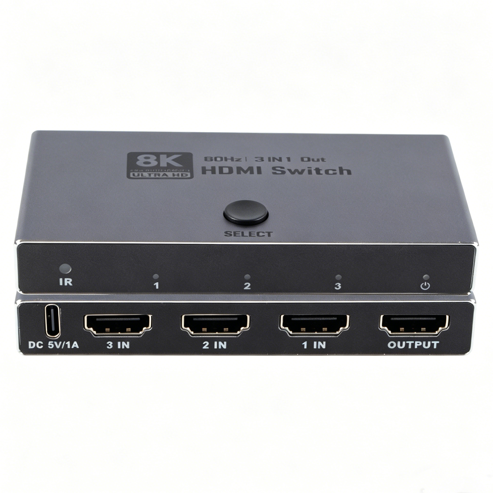 HDMI 2.1 Switcher 3x1 8K@60Hz HDR with IR Remote And Auto Detection