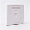 1 Port Keystone Wall Plate, 86 Type ABS Faceplate for RJ45 RJ11 Keystone Jack