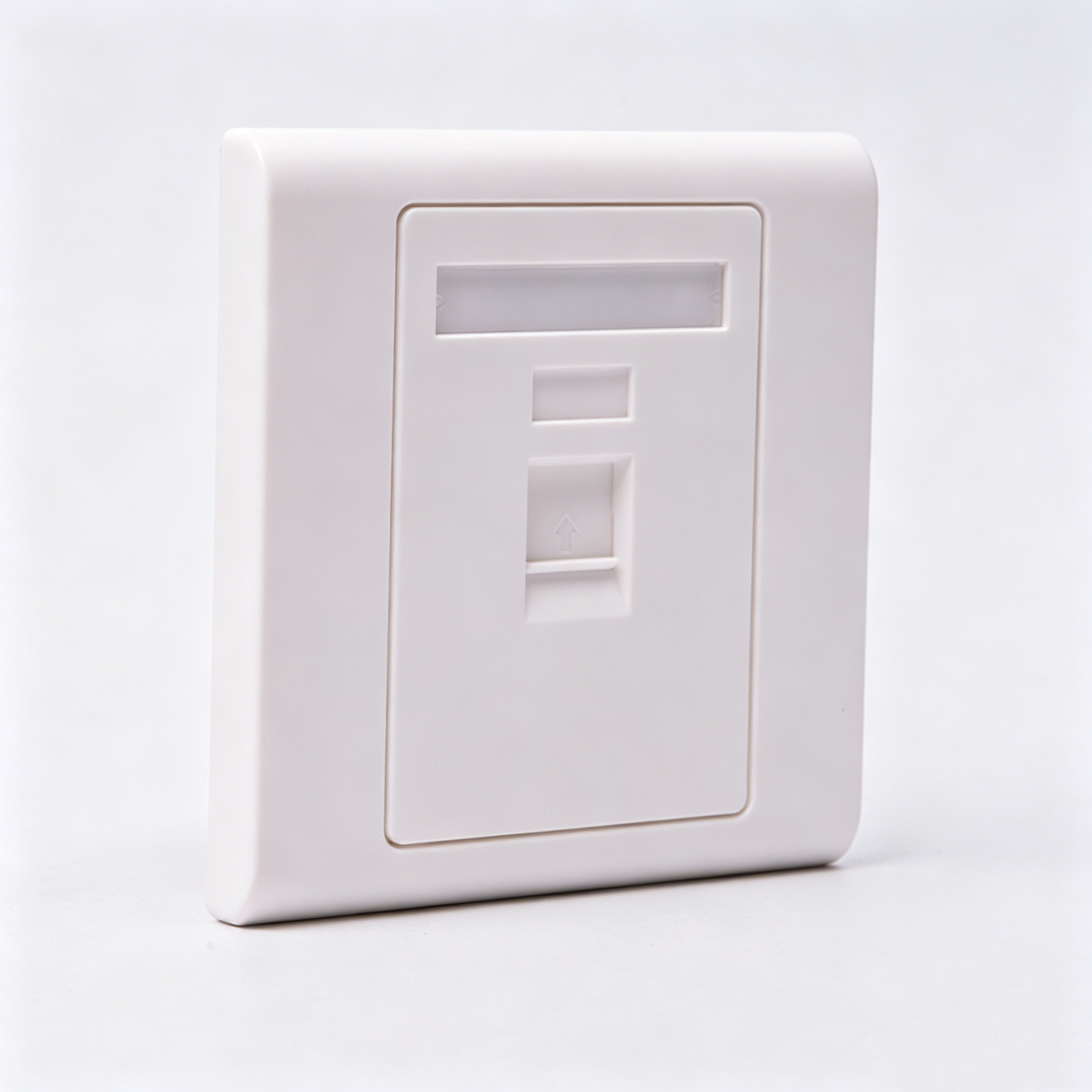 1 Port Keystone Wall Plate, 86 Type ABS Faceplate for RJ45 RJ11 Keystone Jack