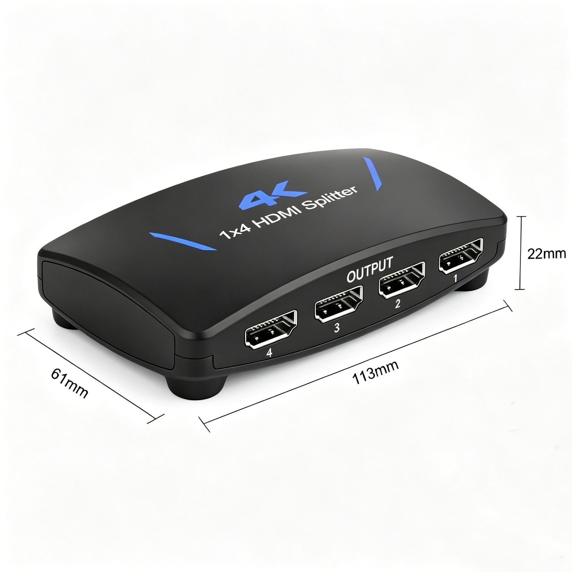 4K@60Hz HDMI 1.4 Switch Splitter 1 in 4 Out Supports CEC