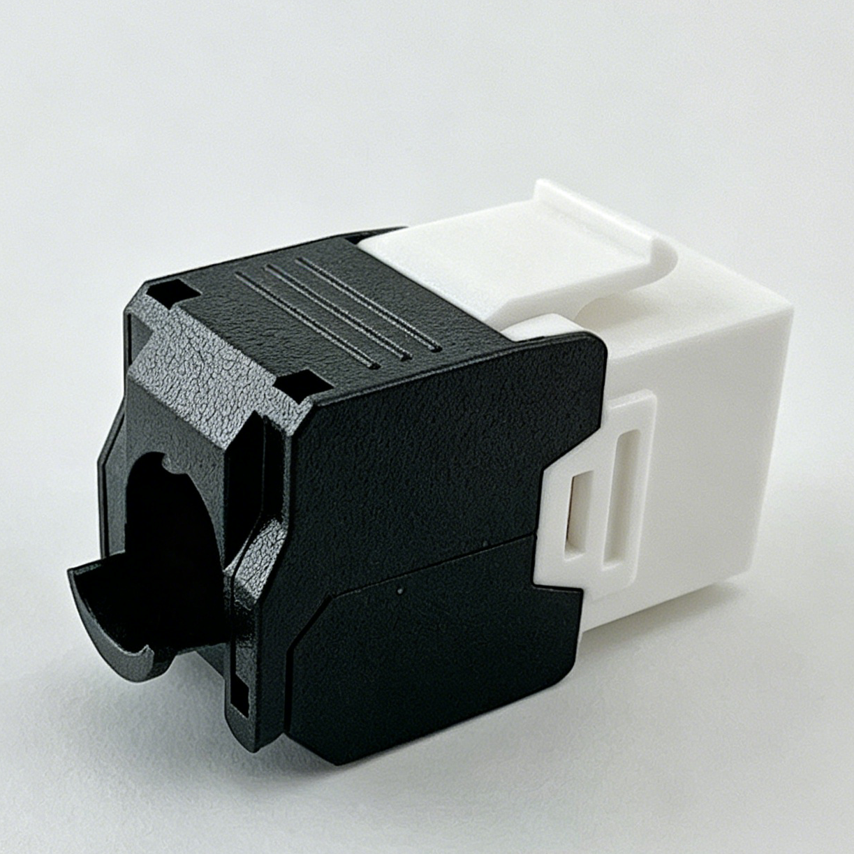 180 Degree Cat6a Keystone Jack Tool-Free, 10G UTP Keystone Coupler 