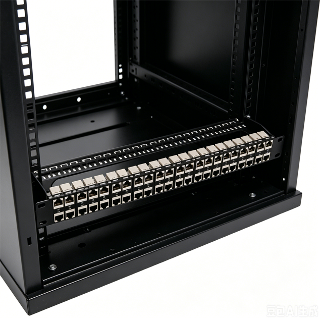 48-Port 1U High Density Shielded Cat6a Patch Panel with Cable Management
