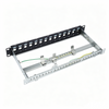 16 Port 1U Blank Shielded Patch Panel 19 Inch Rack Mount Empty Patch Panel Frame