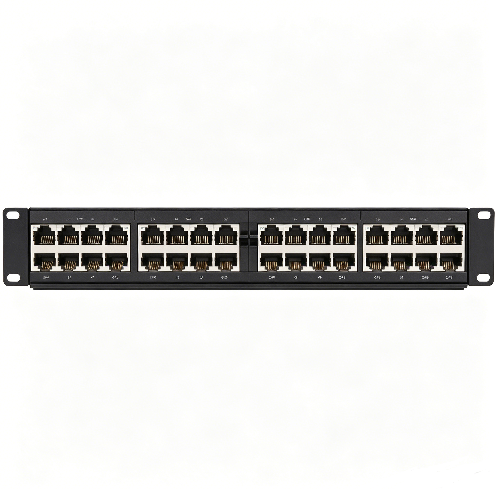 19 Inch 1U 24 Port Cat6A UTP Patch Panel PP6-07-C6A Rack Mount RJ45 Ethernet Patch Panel