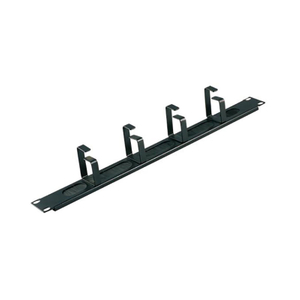 19 Inch 1U Metal Cable Management Rack, 5 Loops Horizontal Cable Organizer for Server Network Cabinet