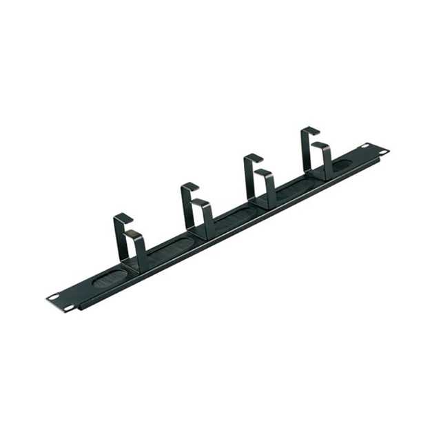 19 Inch 1U Metal Cable Management Rack, 5 Loops Horizontal Cable Organizer for Server Network Cabinet