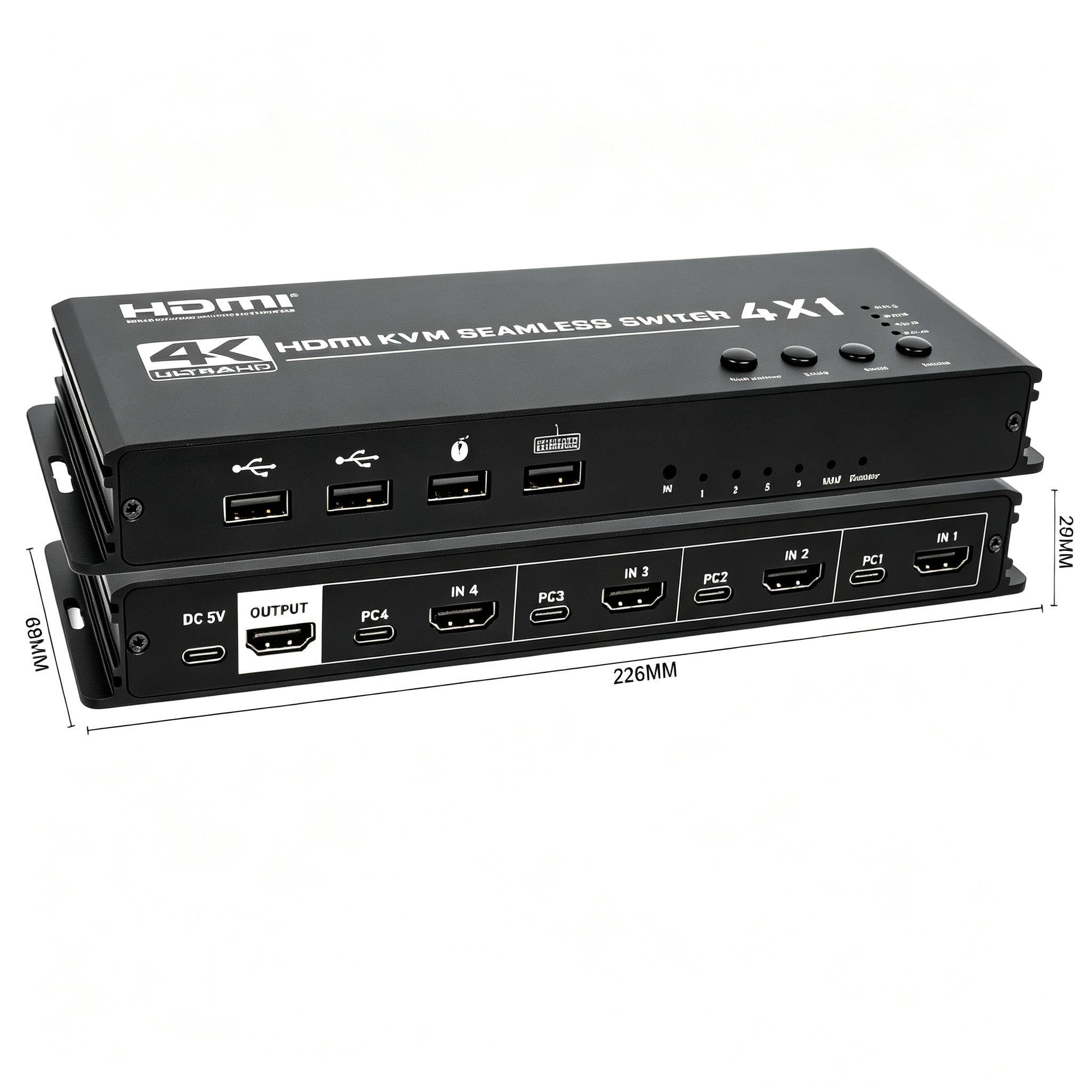 6 Port HDMI Switch 4K 60Hz, 6x1 HDMI 2.0 Switcher with Remote