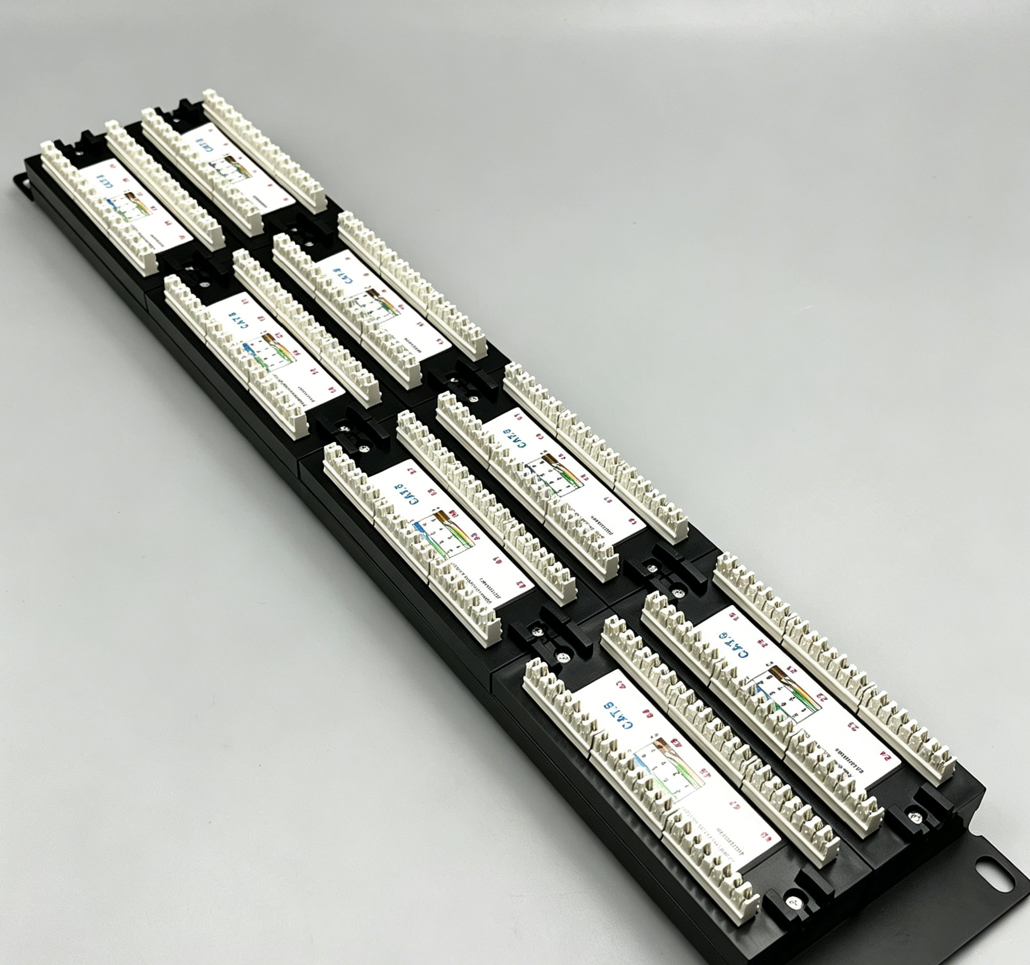2U 48 Port Blank Modular Patch Panel 19 Inch Rack Mount Empty Network Patch Panel Frame