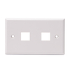2 Port Keystone Wall Plate, US Standard 120 Type Faceplate for RJ45 RJ11 Keystone Jack