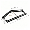 128° Angled Blank Patch Panel 1U 19 Inch 12/24 Port Empty Keystone Network Patch Panel with Ground Wire
