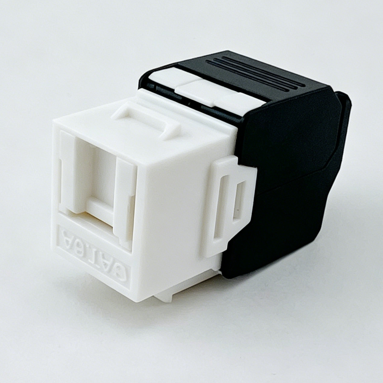 180 Degree Cat6a Keystone Jack Tool-Free, 10G UTP Keystone Coupler 