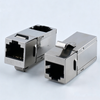 Cat6a Shielded 90 Degree Keystone Coupler, RJ45 Female To Female Inline Adapter