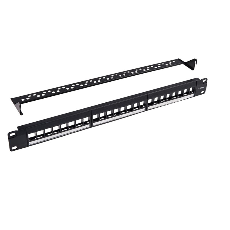1U 19 英寸 24 Port Empty Modular Patch Panel