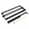 24 Port Blank Shielded Patch Panel 1U 19 Inch Empty Modular Patch Panel with Cable Manager Ground Wire