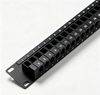 24 Port Pass Through Patch Panel 1U 19 Inch Rack Mount RJ45 Ethernet Patch Panel
