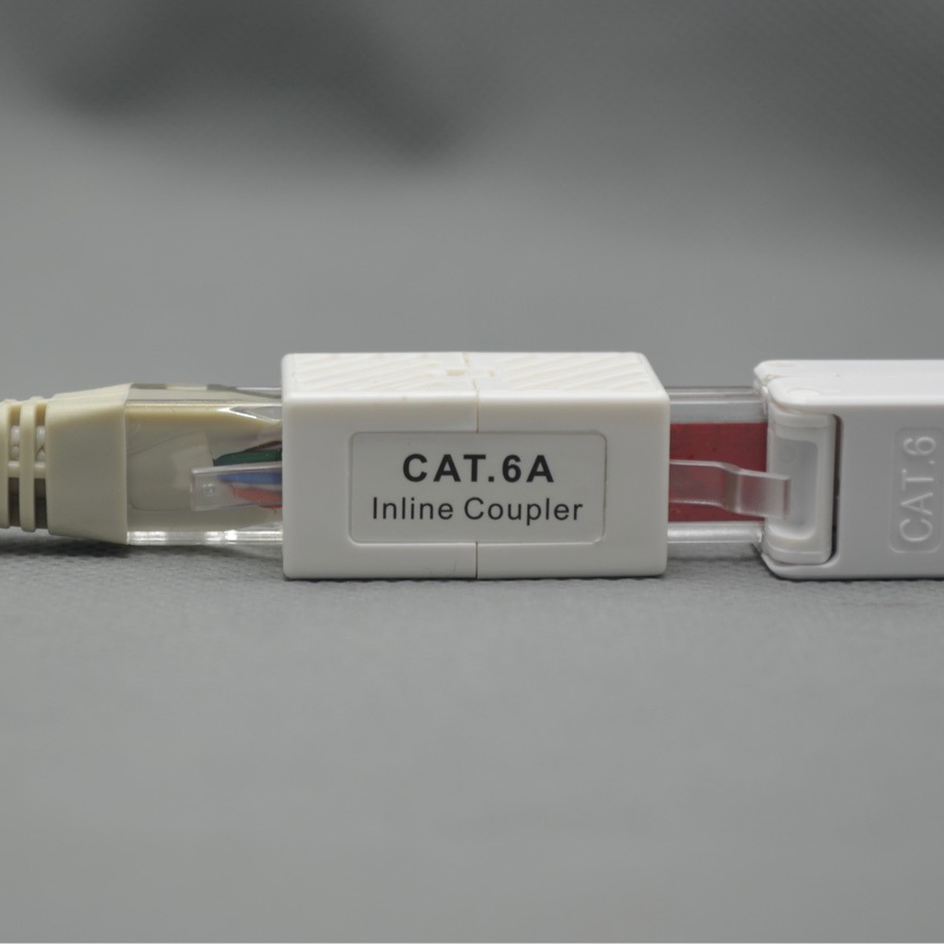 Cat6a RJ45 Keystone Coupler, Shielded Female To Female Ethernet Inline Adapter