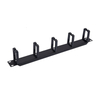 1U 19 Inch 5 Rings Rack Cable Management Bar, Metal Horizontal Cable Organizer for Server Cabinet