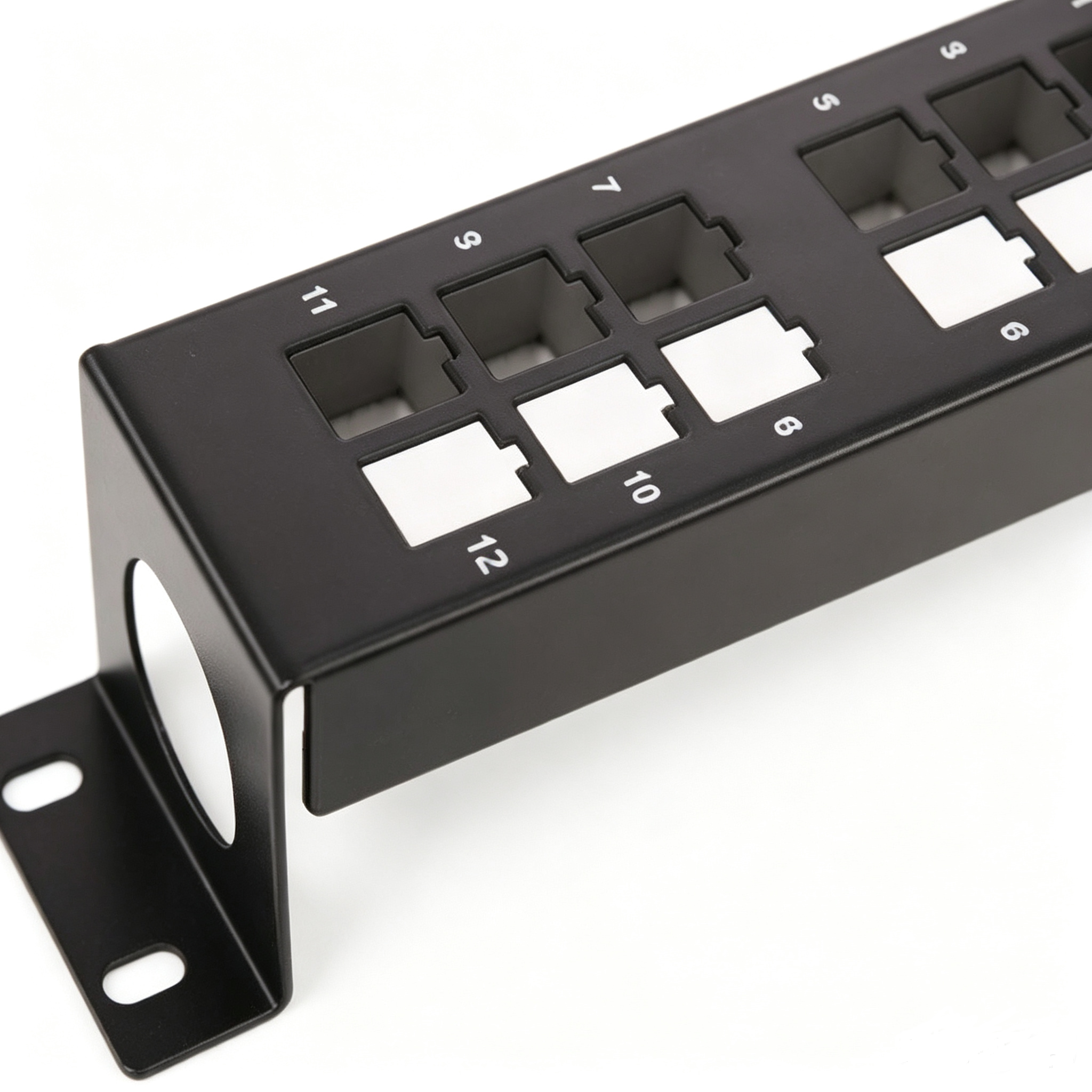 12 Port Wall Mount Keystone Patch Panel Bracket, 10 Inch Empty Keystone Frame