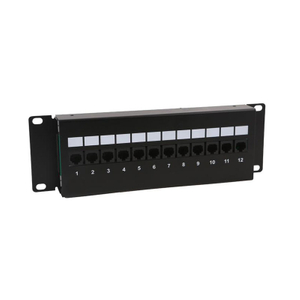 10/19 Inch Cat5e Cat6 UTP FTP Patch Panel 6 12 24 48 Port Wall Mount Rack Mount Network Patch Panel